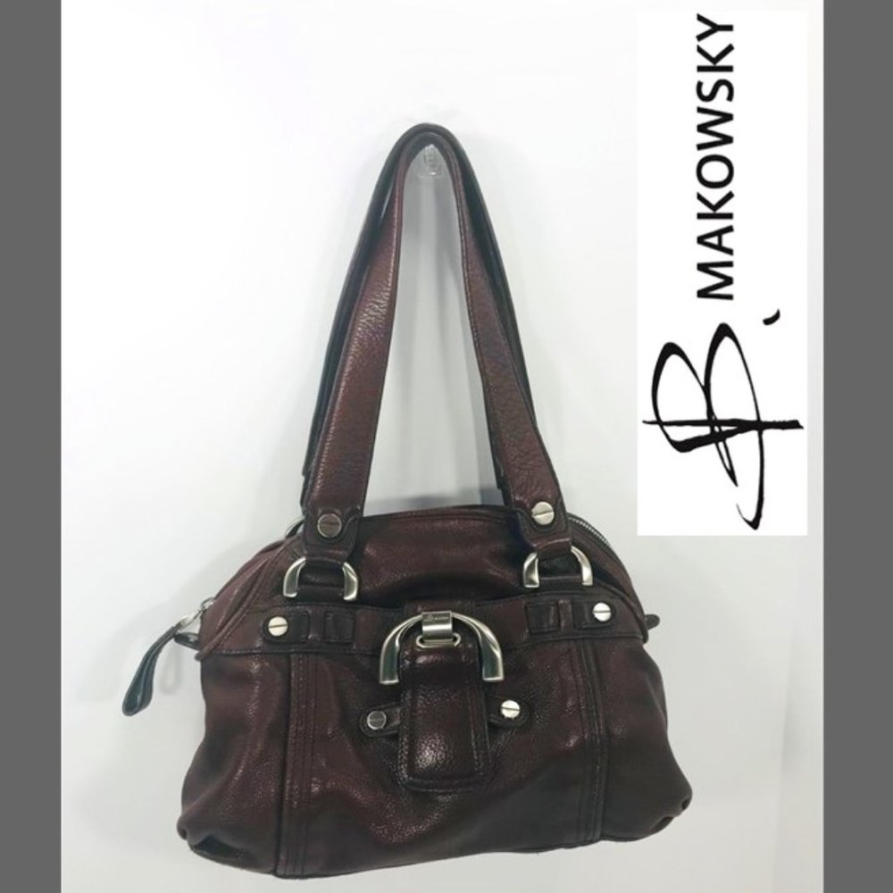 50% OFF  B. Makowsky 100% Genuine Leather Brown Shoulder Bag